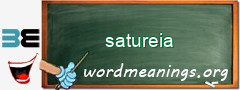 WordMeaning blackboard for satureia